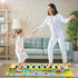 M SANMERSEN Piano Mat for Kids, 43” x 14” Dinosaur Floor Keyboard Music Dance Play Mat with 10 Demo Songs/ 8 Dinosaur Sounds/ Adjustable Volume/ Record/ Playback Musical Mat Toys Gift for Boys Girls