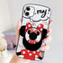 XGrand Disney Collection Cute Cartoon Case for iPhone 11 6.1", Style Pattern Small Waist Design Holder Stand Shockproof Protective Cover for Kids Teens Girls (iPhone 11) - Minnie Mouse