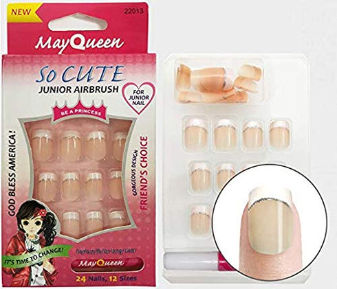 Beautia 3pack 72Tips So Cute Artificial False Fake Junior Nail With Glue For Kids (22113/22013/22111)