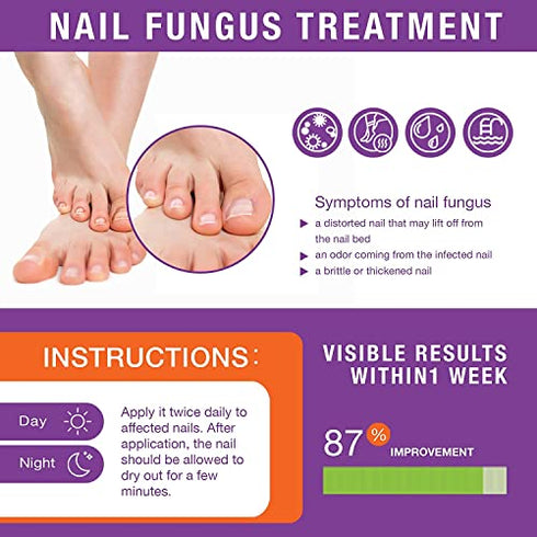 pureskin Fungal Nail Renewal - Maximum Strength Nail Fungus Treatment, Toe Fungus Nail Treatment, Health Care Solution for Finger & Toenail Fungus, Athlete's Foot, Ringworm by Fungus