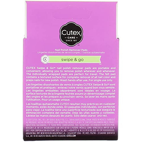 Cutex Swipe and Go Nail Polish Remover Pads (Pack of 2)