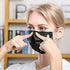 50 Pcs Black Disposable Face Masks w. High Filtration Ventilation Security Protection for Hygiene,3 Layers (2-Ply Non-Woven and 1-Ply Melt-Blown Fabric),Anti Dust Waterproof for Dental,Nail/Hair Salon