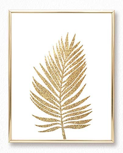 Brooke & Vine Gold Pineapple, She believed she could so she Did- Inspirational Teen Girl Room Wall Decor Art Prints (UNFRAMED 8 x 10) Women, Tween, Kids Motivational Wall Art for Bedroom, Office, Home - Gold Palm Aqua Pineapple
