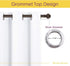 NICETOWN Curtain Panels for Bedroom - Home Decoration Solid Grommet Draperies / Drapes, Not Blackout Window Curtains for Kitchen (2 Panels, 42 by 54, White)