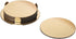 IKEA Glattis Coasters With Holder Brass Color 6 pack Size 3" 503.430.05