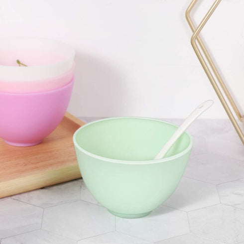 5 Pcs 10.5X7CM Home Use Odorless Anti-drop Silicone Bowl Facial Mask Mixing Bowl Prep Measuring Bowl (M)
