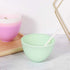 5 Pcs 10.5X7CM Home Use Odorless Anti-drop Silicone Bowl Facial Mask Mixing Bowl Prep Measuring Bowl (M)