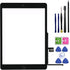 FeiyueTech for iPad 7 7th Gen/8 8th Gen 2019 2020 iPad 10.2" Touch Screen Digitizer Replacement A2197 A2198 A2200 A2270 A2428 A2429 A2430 Front Glass Assembly with Home Button+Adhesive+Toolkit,Black