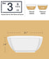 Dizada 8 PACK Dipping Bowls Set,Oven Safe - Ramekins for Baking Creme Brulee, 3 Oz Ceramic Soy Sauce Dish for BBQ sauce,Tomato Sauce, honey mustard and soy sauce, and other Party Serving Bowls Set