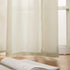 MIULEE 2 Panels Solid Color Beige Sheer Curtains Elegant Grommet Window Voile Panels/Drapes/Treatment for Bedroom Living Room (54X108 Inch)