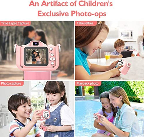 Kids Camera for Girls/Boys, 3-9 Year Old Toys for Girls/Boys, SGAINUL Christmas Birthday Gift for Age 6-9 Girls/Boys Kids Digital Dual Camera, Selfie Camera for Kids, 32GB Memory Card 1