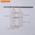 Gencuoir Foldable Closet Organizer,2-Layer Plastic Hanging Organizer Closet Organizer Hanging for Bathroom&Kids roomCan fit Sweater Shoes Tote Bag(Beige )