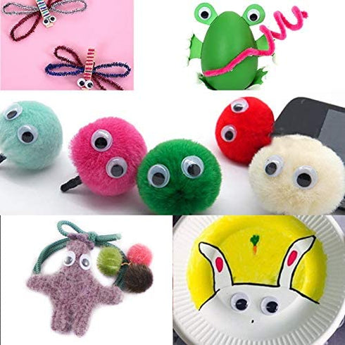 Googly Eyes for Crafts, 700Pcs Googly Eyes Self Adhesive Wide Variety Assorted Size for Crafting Sticky Wiggly Google Eye, Sticker Eyes for DIY Craft Scrapbooking