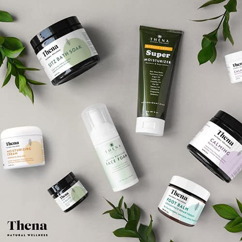 THENA Tree Oil Antifungal Cream Extra Strength Athletes Foot Balm Repair Dry Skin Cracked Feet & Heel Itch Relief Toenail Fungus Treatment Callus Ringworm For Humans Best Natural Anti Fungal Foot Care