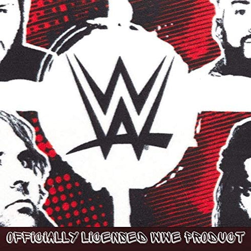 Silver Buffalo Unisex WWE Superstar Grid Ink Fleece Throw Red and Black 50-in. x 60-in. One Size