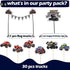 32 Pieces truck Party Supplies truck Car Cake Topper Set Including 1 truck Banner 1 truck Cake Topper 30 truck Cupcake Toppers for truck Birthday Baby Shower