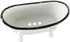 Foreside Home & Garden Black Distressed Rim White Enamel Bathtub Soap Dish