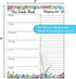 Weekly Meal Planner - Floral Magnetic Notepads for Refrigerator Meal Planning Pad with Tear Off Grocery List 52 weeks 7” X 9”