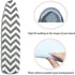 H HIKKER-LINK 15"x54" Ironing Board Cover Heat Resistance Durable 100% Cotton with Thicken Felt Material,Elasticized Edges,Hook and Loop Tape Straps ?Grey Waves?