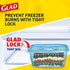 Gladware Freezerware Food Storage Containers, Large | Rectangle Food Storage Containers for Everyday Use | Food Containers Safe for Freezer, Hold up to 64 Ounces of Food, 2 Count Set