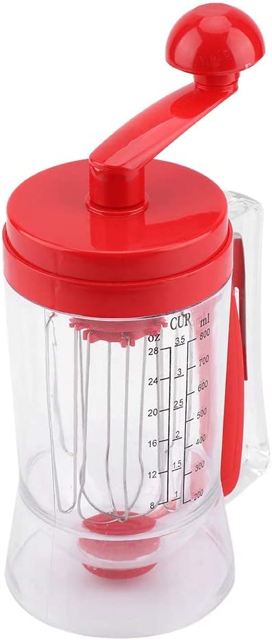Pancake Batter Dispenser - Hand-held Manual Pancake & Cupcake Mixer and Batter Dispenser Blender Machine Baking Tool, for Cupcakes, Waffles, Muffin Mix, Crepes, Cake or Any Baked Goods