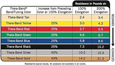 THERABAND Resistance Bands Set, Professional Non-Latex Elastic Band For Upper & Lower Body Exercise, Strength Training without Weights, Physical Therapy, Pilates, Rehab, Yellow & Red & Green, Beginner