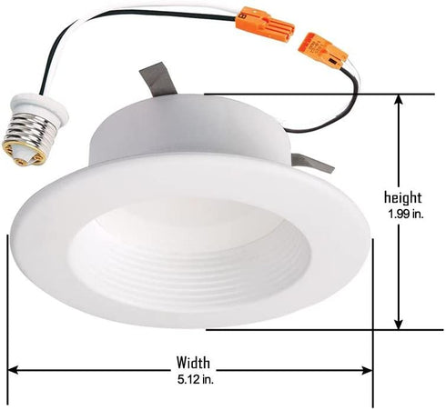 RL 4 in. White Integrated LED Recessed Ceiling Light Retrofit Trim with Selectable CCT (2700K-5000K)