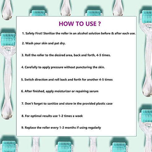 Derma Roller REAL NEEDLE Advanced Version.5 for Face Body Hair Beard, 192 Titanium Microneedle Roller Skin Care Tool for Home Use, w/Storage Case, Gifts for Women Men