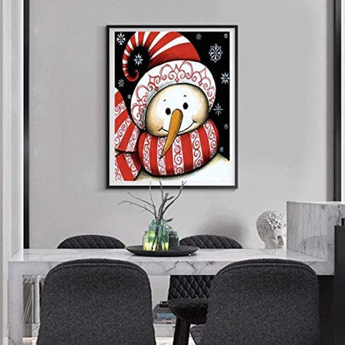 ACANDYL Paint by Number Snowman DIY Painting Paint by Number Kits for Adults Kids Beginner Christmas DIY Canvas Painting by Numbers Acrylic Painting Paint by Number Christmas Snowman 16x20 Inch