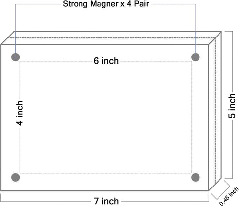 Acrylic 5X7 Clear Acrylic Picture Frames, Magnetic Picture Frames with Gift Box Package, Double Sided Acrylic Photo Frames Stand in Desk or Table, Pack of 2?Bonus Microfiber Cloth + 2 Pack Stand)