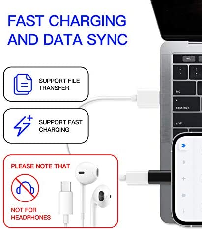 4Pack,USB C Female to Lightning Male Adapter,USB-C to Lightning Adapter,Lightning to USB C,Type C Cable Charger Adaptor for Apple iPhone 12 11 Mini PRO MAX XS XR X SE2 7 8Plus Ipad AIR USBC Charging