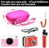 Kids Camera Case for VTech KidiZoom Creator Cam HD Video Camera/ for KODAK Printomatic Digital Instant Print Cameras Toys, Carrying Storage Organizer Bag Also Holds Tripod Accessories(Box Only)-Pink
