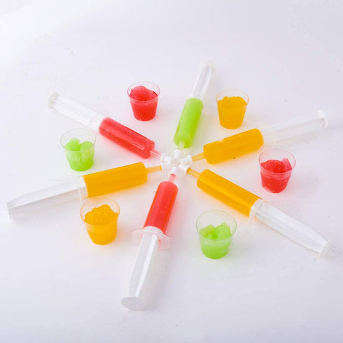 50 PACK Jello Shot Syringes?Medium 1.5 oz Containers with Lids?Perfect For Plastic Shot Glasses Or Jello Shot Cups?Great For Halloween Thanksgiving Christmas Party