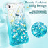 Ruky iPhone 6 6s 7 8 Case, iPhone SE 2022 Case, Full Body Glitter Liquid Floral Cover with Built-in Screen Protector Shockproof Girls Women Case for iPhone 6/6s/7/8/SE 2020 & SE 2022, Flower Bouquet