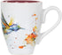 DEMDACO Dean Crouser Hummingbird Watercolor Red On White 16 Ounce Glossy Stoneware Mug With Handle