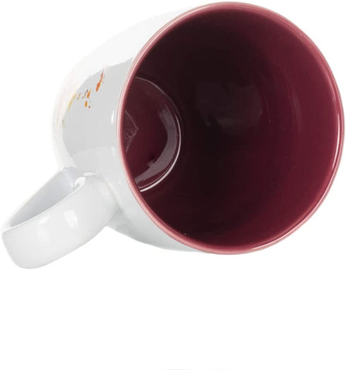 DEMDACO Dean Crouser Hummingbird Watercolor Red On White 16 Ounce Glossy Stoneware Mug With Handle