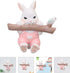 KESYOO Rabbit Wall Hook Resin Bunny Coat Hooks Wall Mount Decorative Animal Figurine Hooks Rack Hangers Holders for Clothes Towels Robe Keys Hats Bags Cable Wire