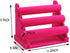 Glitterymall Jewelry Bracelet Watch Display Stand Bar Necklace Watch Display Rack Stand Holder Organizer Tower (Hot pink velvet 3 Tier)