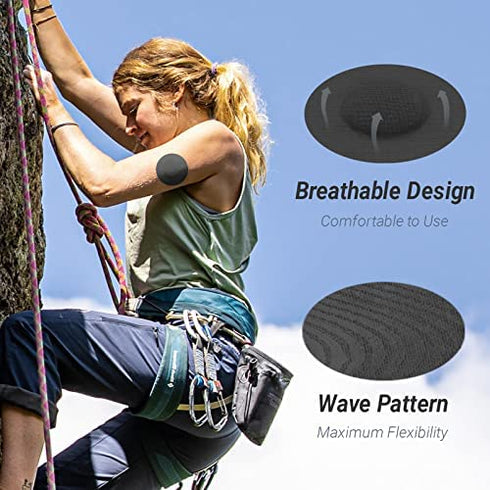 Sensor Covers for Freestyle Libre 2 Swimming Waterproof (25PCS)+ 1 Hardshell Cover, No Glue on Sensor, 1-Hand Patching/Removing, Adhesive Patches, CGM Overpatch, Freestyle Libre 14 Day Sensor Patches