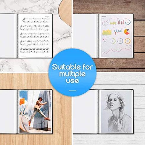 KTRIO Binder with Plastic Sleeves, 40 Pockets Presentation Book with Sheet Protectors, Display 80 Pages of 8.5x11 inch Paper, Portfolio Binder Folder with Clear Sleeves, 1 Pack