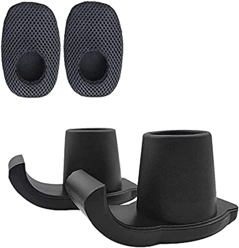 Walker Ski Glides, for1 1/8 Inch Tubes,Pop and Glide Easy Use Walker Skis, Heavy Duty Coaster Skis for Medical Walkers,Black (2)