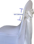 WELMATCH Ivory Satin Chair Sashes Ties 50 pcs Wedding Banquet Party Event Decoration Chair Bows (Ivory, 50)