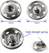 50 Sets Sew-on Snap Buttons, Metal Snaps Fasteners Press Studs Buttons for Sewing Clothing, 3/4" 19mm(Silver)