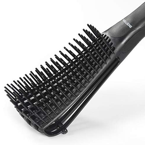 BESTOOL Detangling Brush for Black Natural Hair, Detangler Brush for Natural Black Hair Curly Hair Afro 3/4abc Texture, Faster n Easier Detangle Wet or Dry Hair with No Pain (Black)