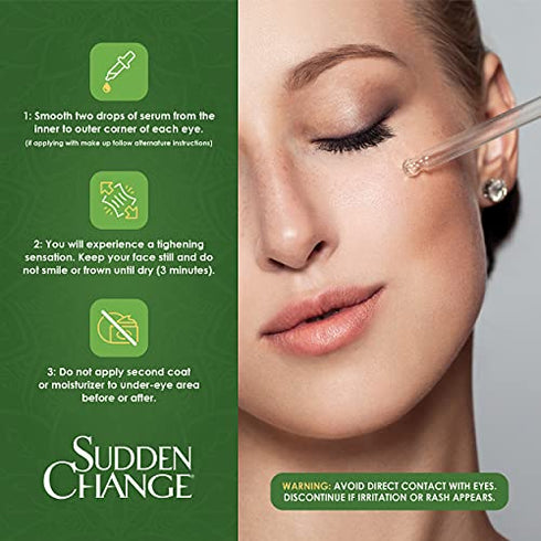 Sudden Change Under-Eye Firming Serum - Decreases Under-Eye Puffiness, Lines, Wrinkles & Bags - Wear With or Without Makeup - Works in Under 3 Minutes (0.23 oz)