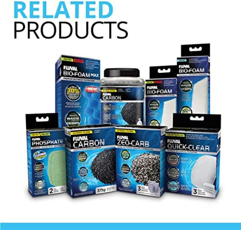 Fluval 307/407 Ammonia Remover Pad, Replacement Aquarium Canister Filter Media, 6-Pack