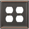 Amerelle 149DDDB Chelsea Wallplate, 2 Duplex, Aged Bronze