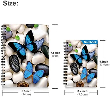 Back to School Supplies,Kids Butterfly Spiral Notebooks,Hard Cover Spiral Note Pad (Notebook Ruler Bookmark Set)