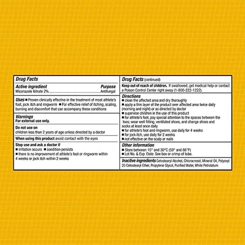 CareAll (4 Pack) 1.0 oz. Antifungal Miconazole Nitrate 2% Cream, Compare to Leading Brand, Cures Most Athlete’s Foot, Jock Itch, Ringworm