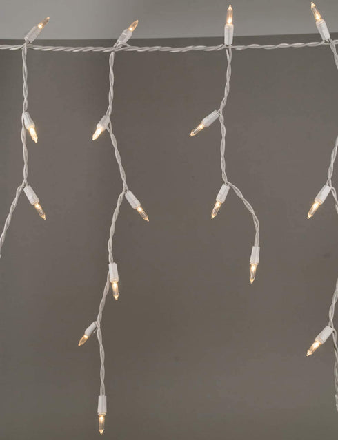 Tupkee Shimmering Twinkle Window Icicle Lights - 3 Feet (0.91 m), 50 Clear Incandescent Christmas Indoor Twinkle Icicle Lights